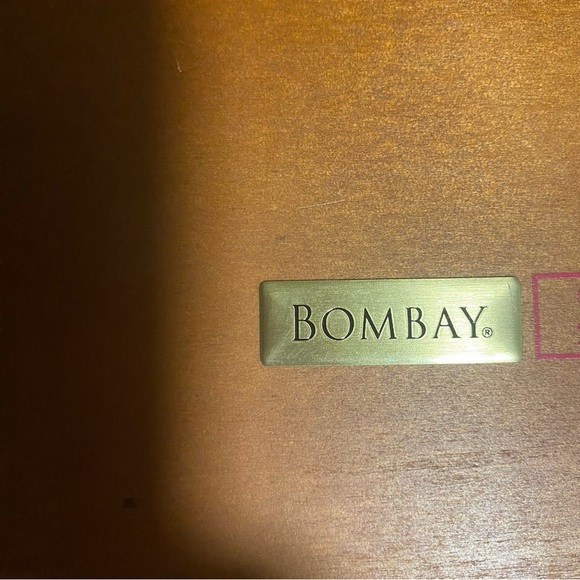 Bombay Lacquer Wood Storage Organizer Box With  Velvet Lining Drawer Vintage - Picture 7 of 7